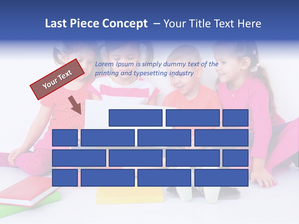 Girls Years Innocence PowerPoint Template