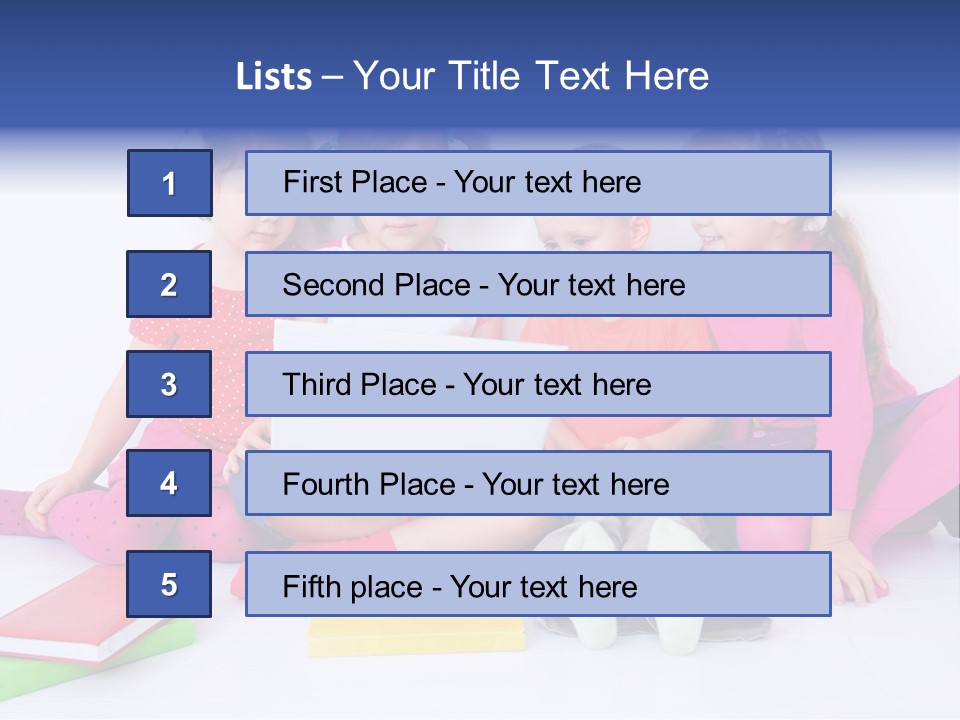 Girls Years Innocence PowerPoint Template