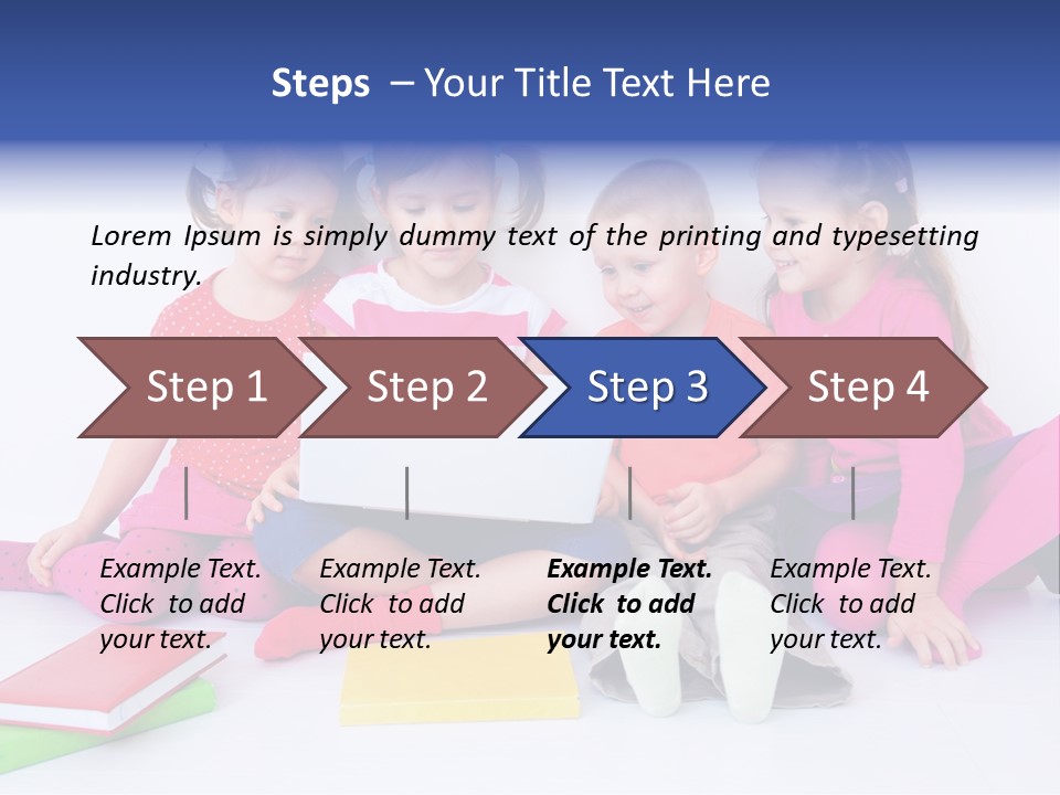 Girls Years Innocence PowerPoint Template