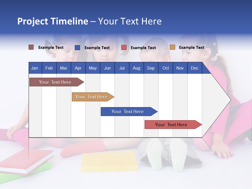 Girls Years Innocence PowerPoint Template