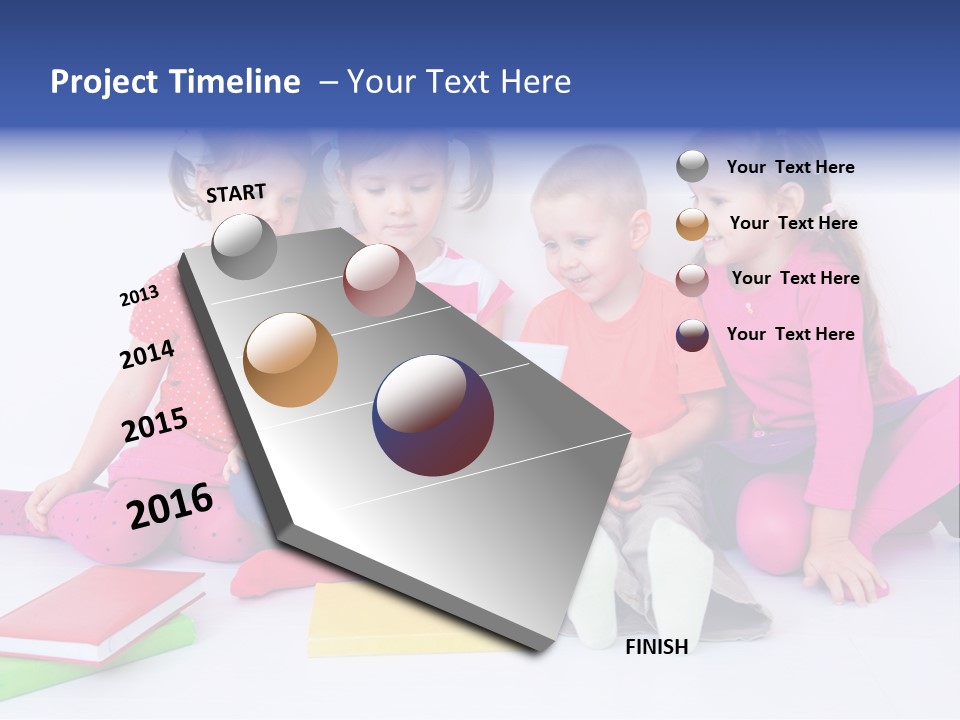 Girls Years Innocence PowerPoint Template