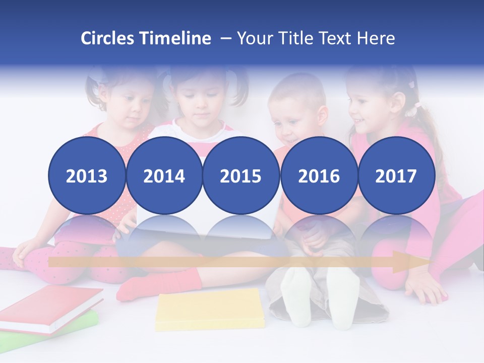 Girls Years Innocence PowerPoint Template