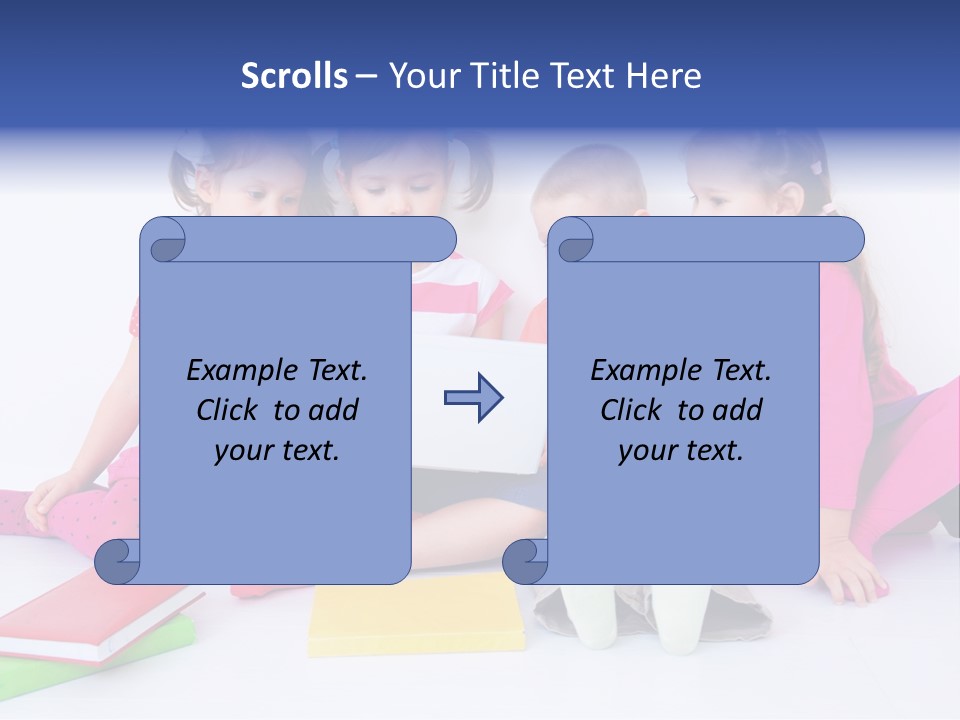 Girls Years Innocence PowerPoint Template