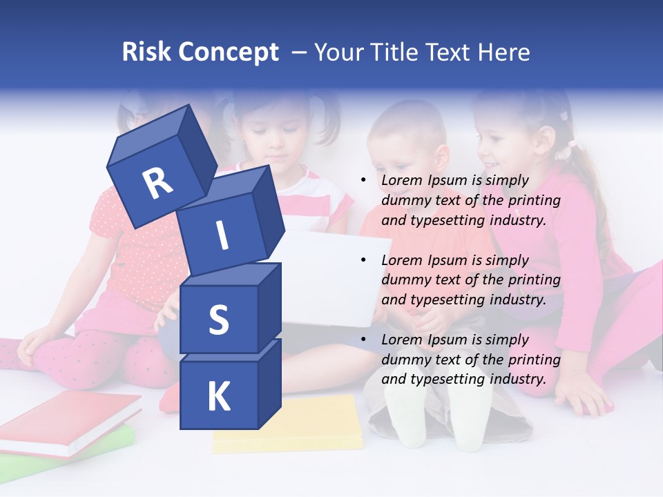 Girls Years Innocence PowerPoint Template