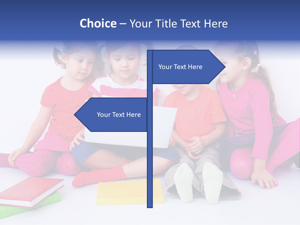 Girls Years Innocence PowerPoint Template