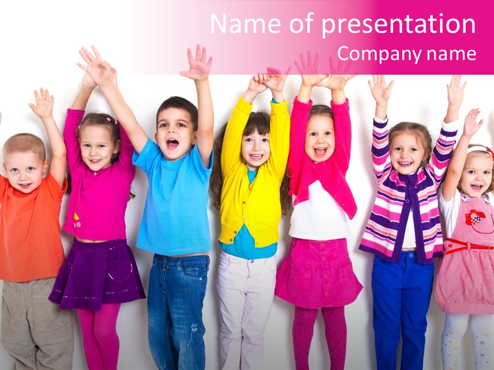 Laughing Seven Group PowerPoint Template