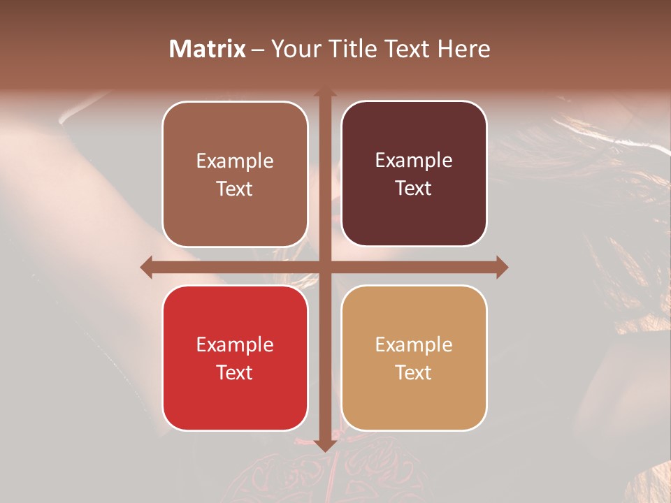 Red Glamour Brunette PowerPoint Template