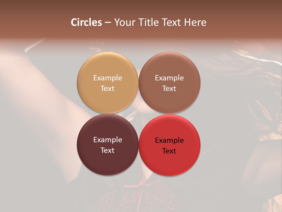 Red Glamour Brunette PowerPoint Template