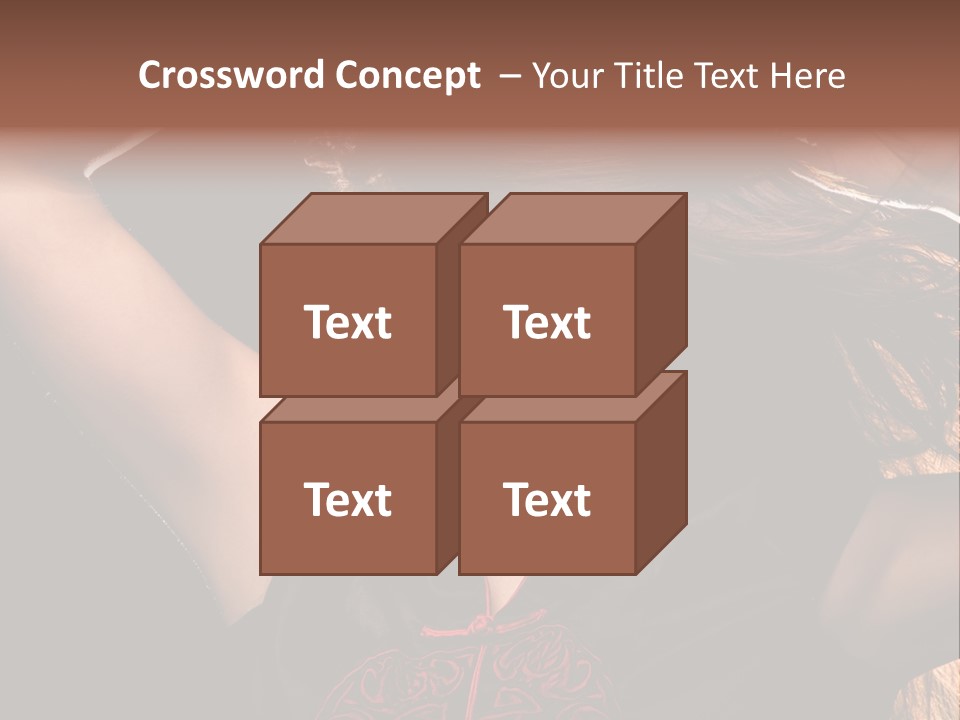 Red Glamour Brunette PowerPoint Template