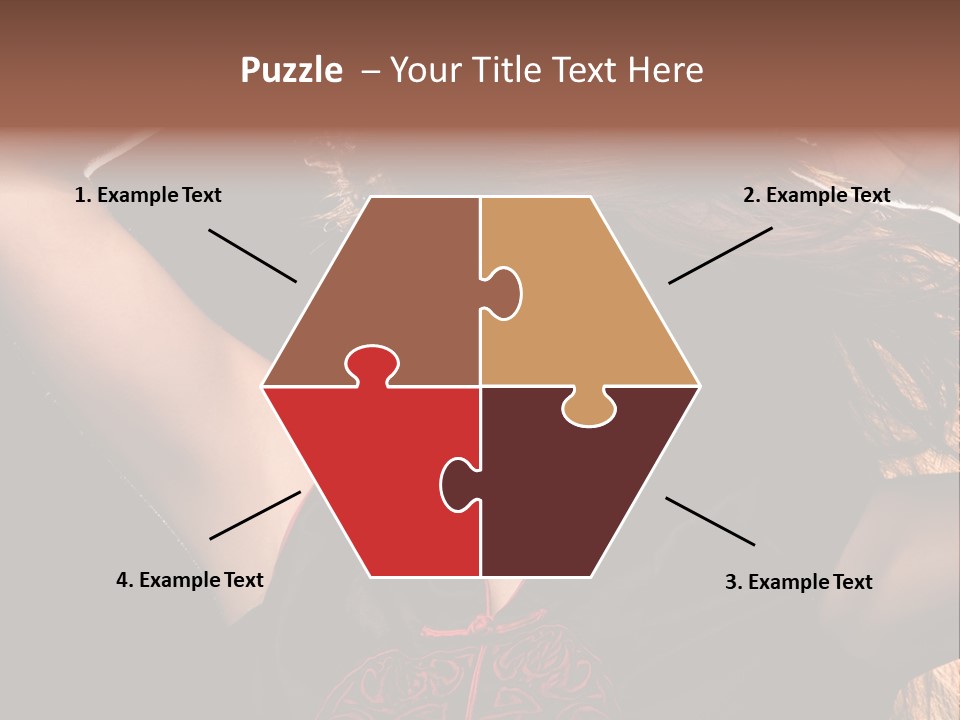 Red Glamour Brunette PowerPoint Template