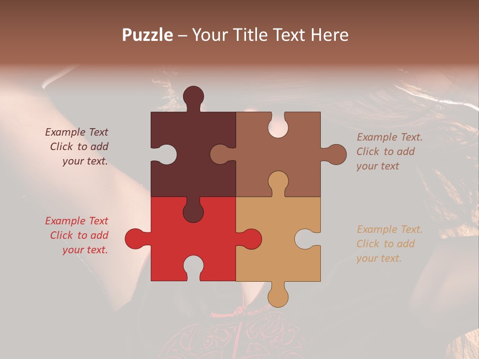 Red Glamour Brunette PowerPoint Template