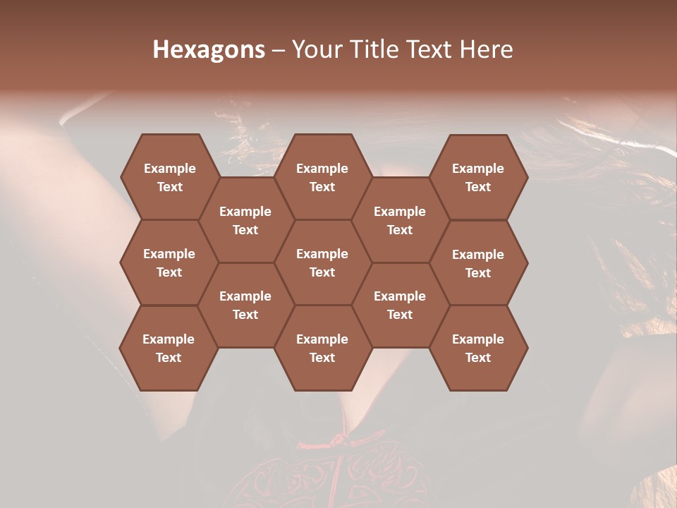 Red Glamour Brunette PowerPoint Template