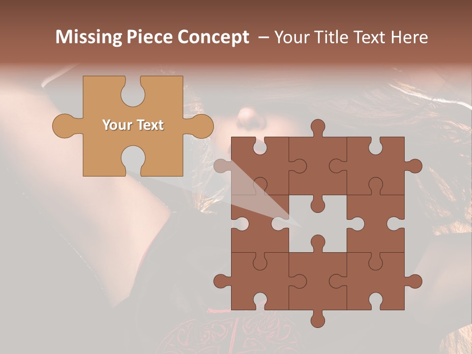 Red Glamour Brunette PowerPoint Template