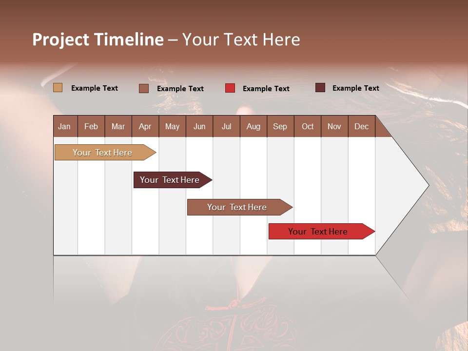 Red Glamour Brunette PowerPoint Template
