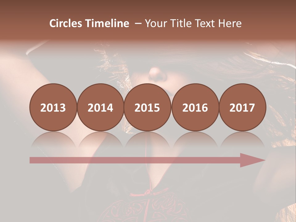 Red Glamour Brunette PowerPoint Template