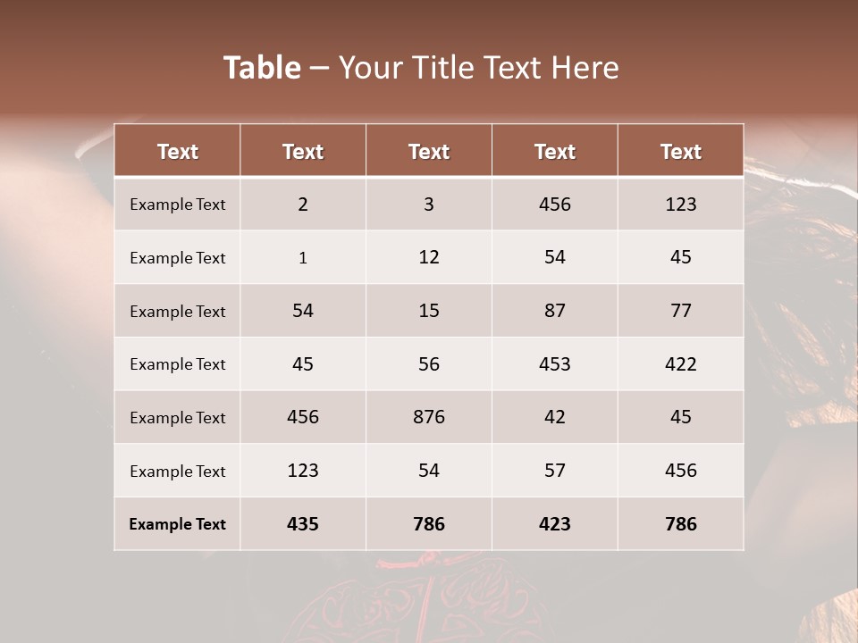 Red Glamour Brunette PowerPoint Template