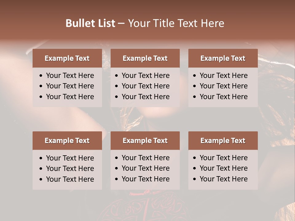 Red Glamour Brunette PowerPoint Template