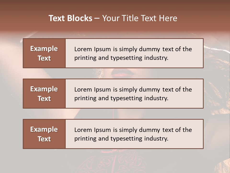 Red Glamour Brunette PowerPoint Template