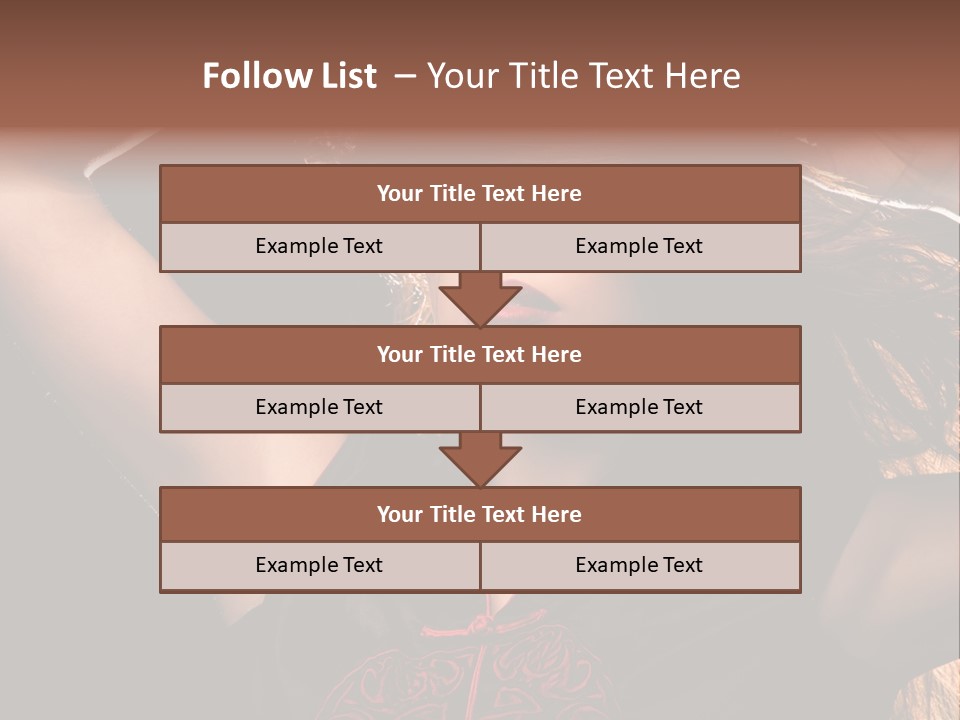 Red Glamour Brunette PowerPoint Template