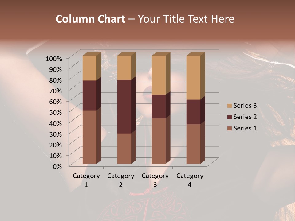 Red Glamour Brunette PowerPoint Template