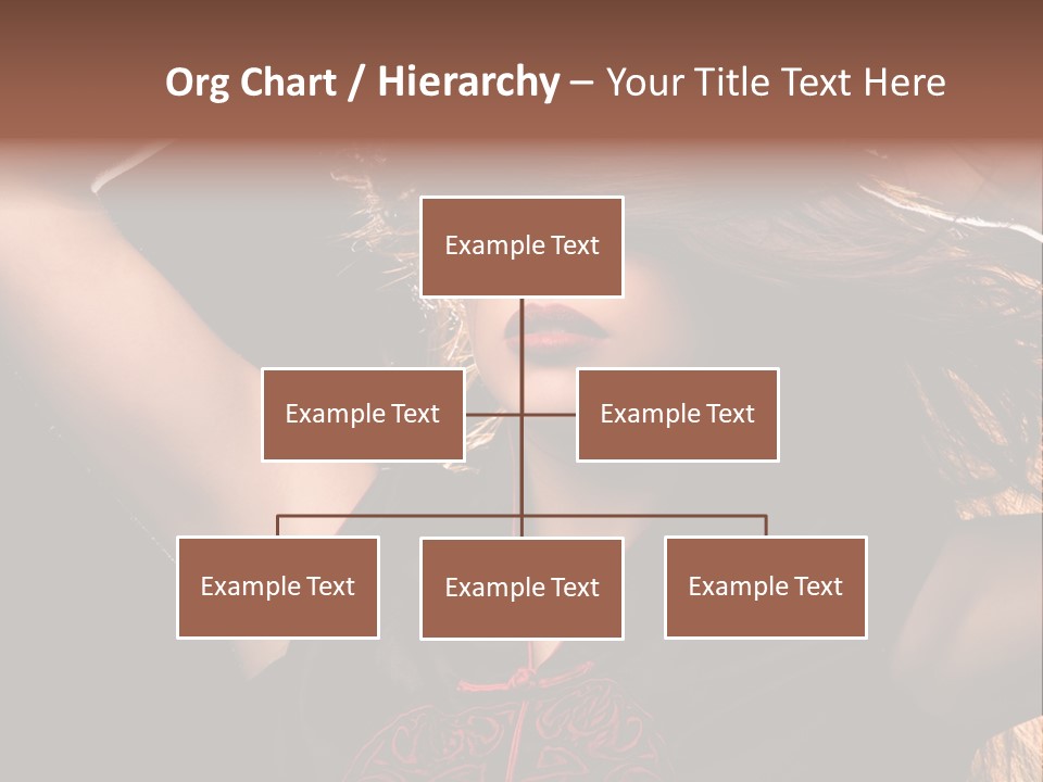 Red Glamour Brunette PowerPoint Template