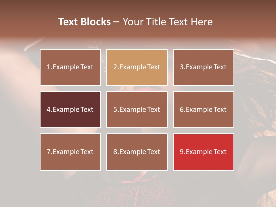 Red Glamour Brunette PowerPoint Template