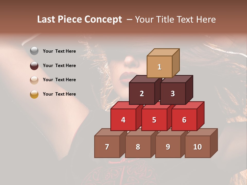 Red Glamour Brunette PowerPoint Template