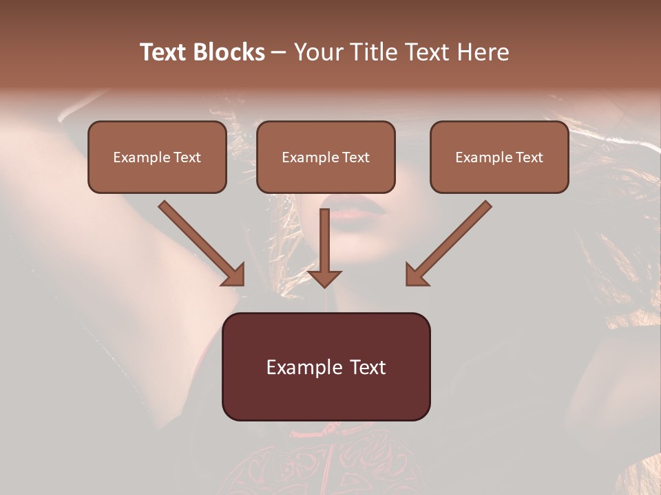 Red Glamour Brunette PowerPoint Template