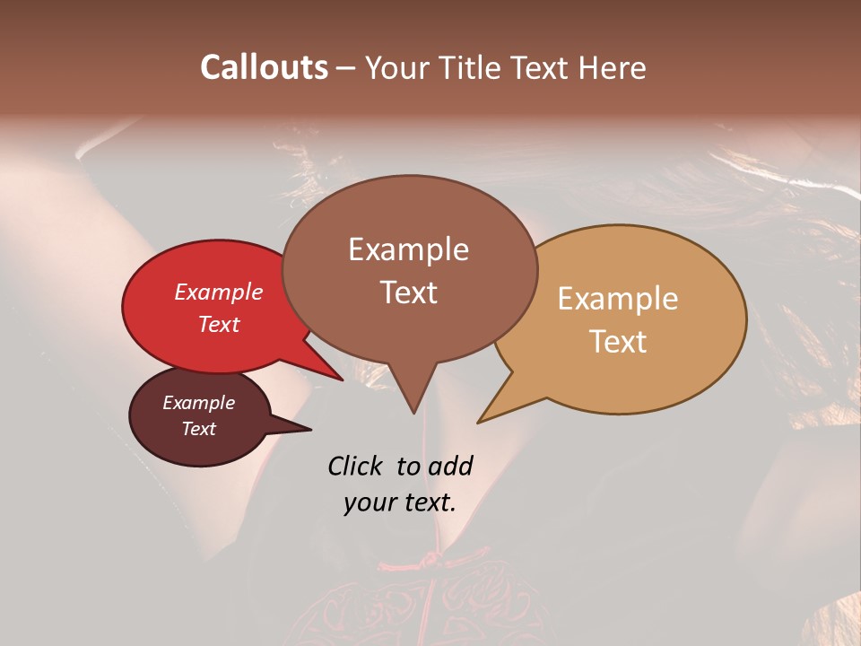 Red Glamour Brunette PowerPoint Template