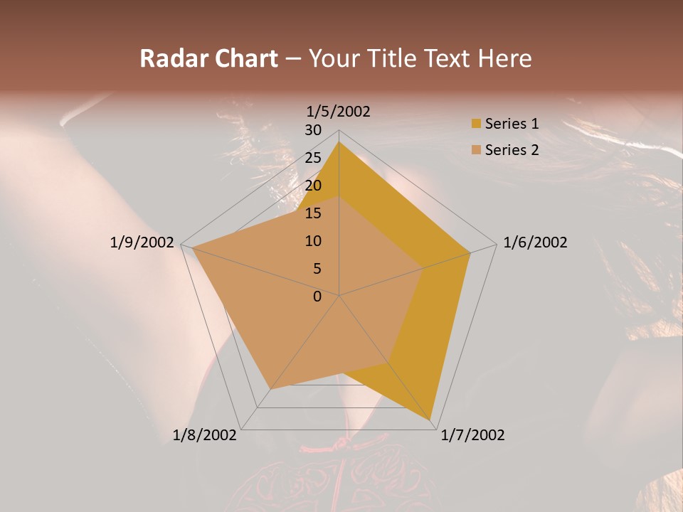 Red Glamour Brunette PowerPoint Template