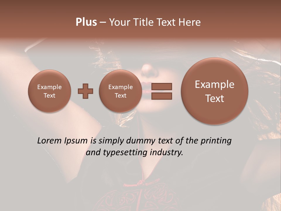 Red Glamour Brunette PowerPoint Template