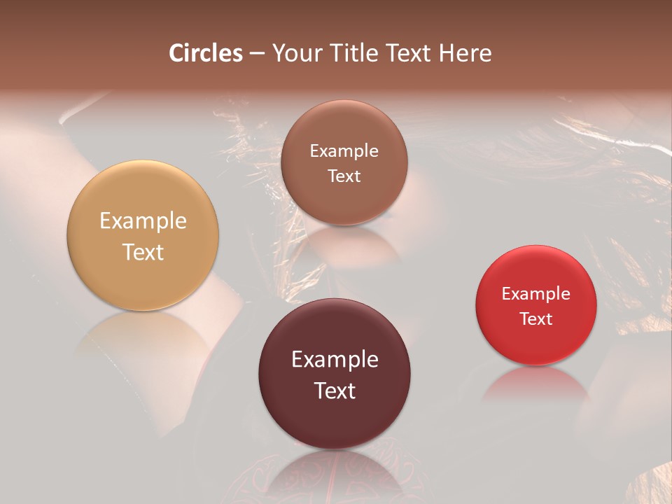 Red Glamour Brunette PowerPoint Template