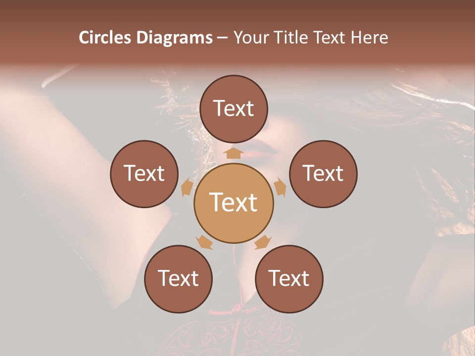 Red Glamour Brunette PowerPoint Template