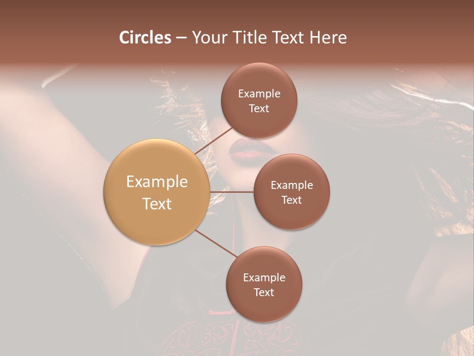 Red Glamour Brunette PowerPoint Template