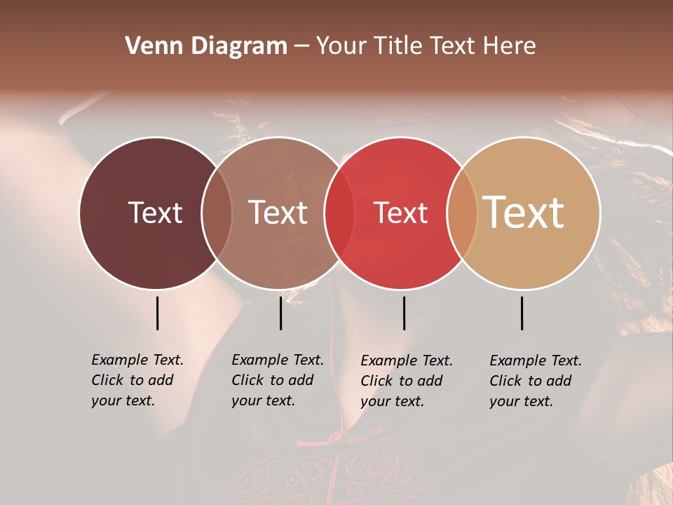 Red Glamour Brunette PowerPoint Template