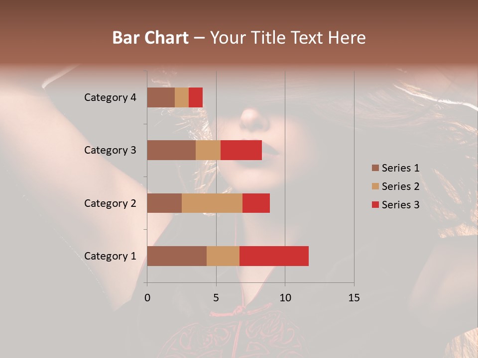 Red Glamour Brunette PowerPoint Template