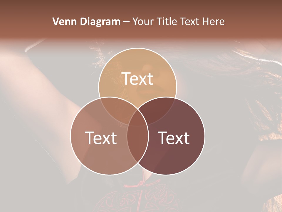 Red Glamour Brunette PowerPoint Template