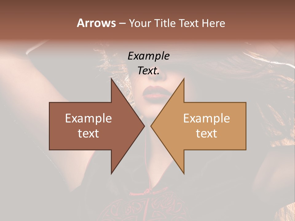 Red Glamour Brunette PowerPoint Template