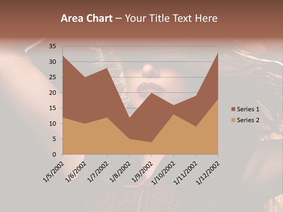 Red Glamour Brunette PowerPoint Template