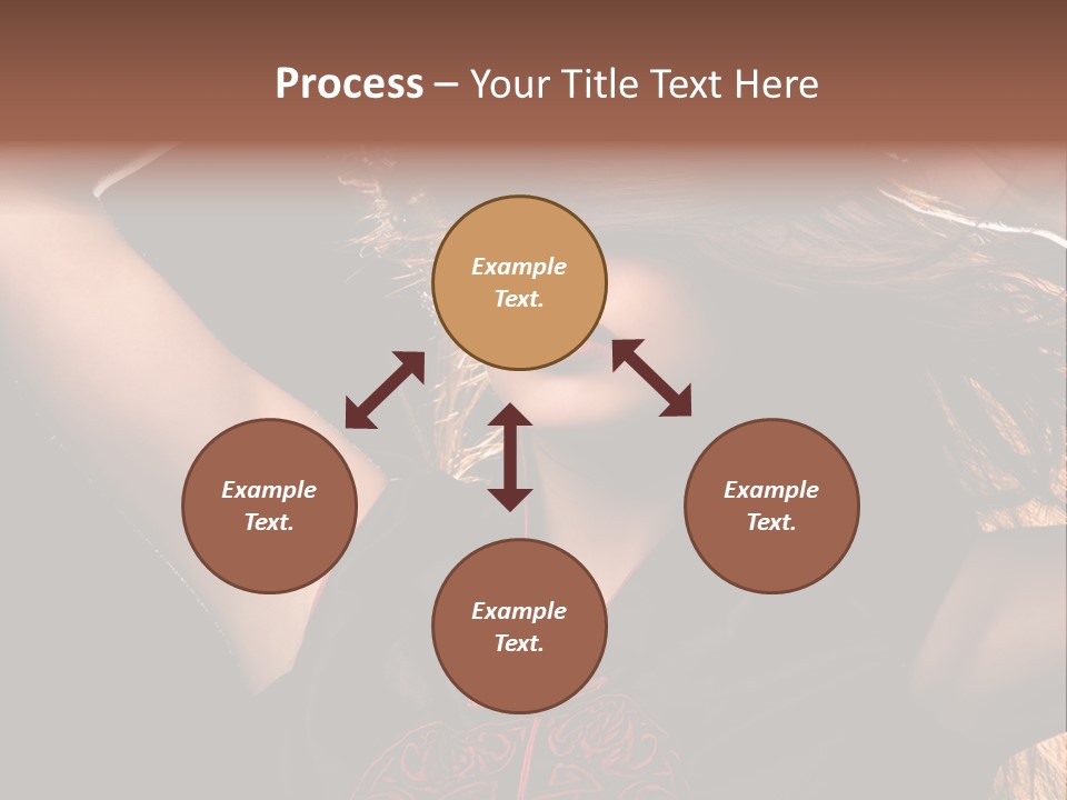 Red Glamour Brunette PowerPoint Template