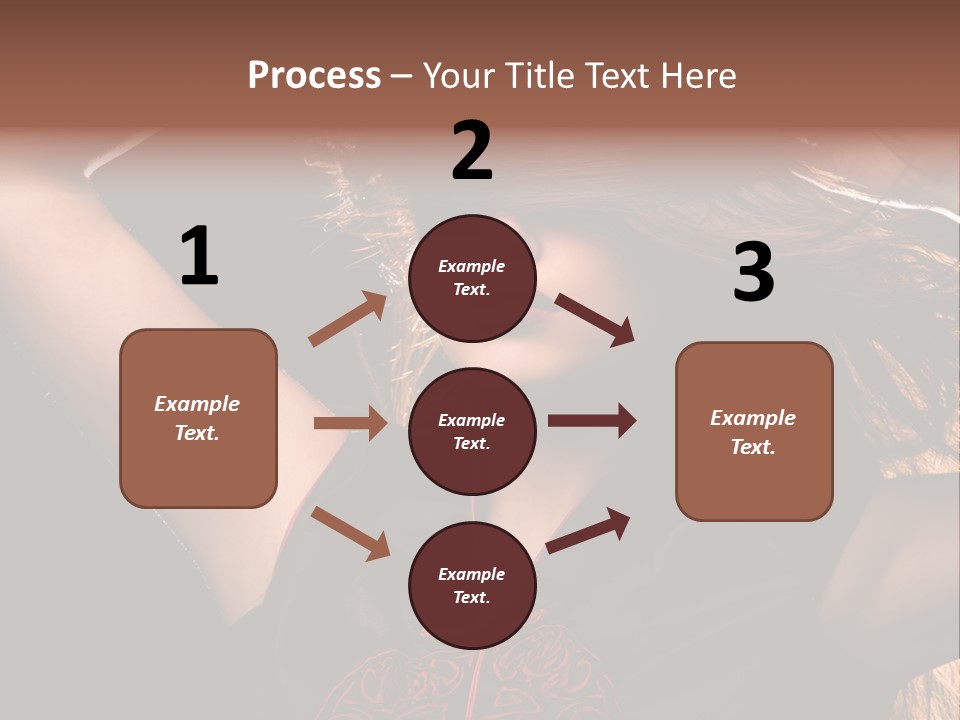 Red Glamour Brunette PowerPoint Template