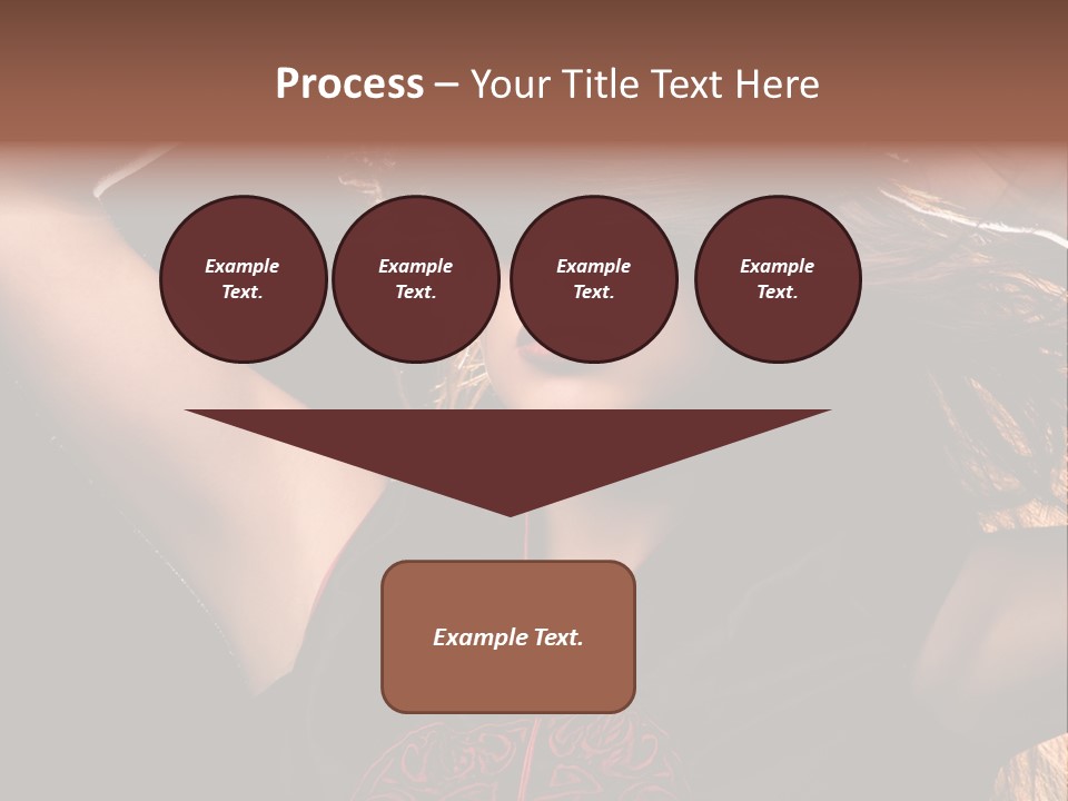 Red Glamour Brunette PowerPoint Template