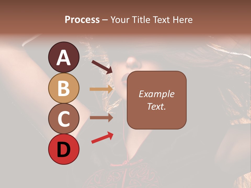 Red Glamour Brunette PowerPoint Template