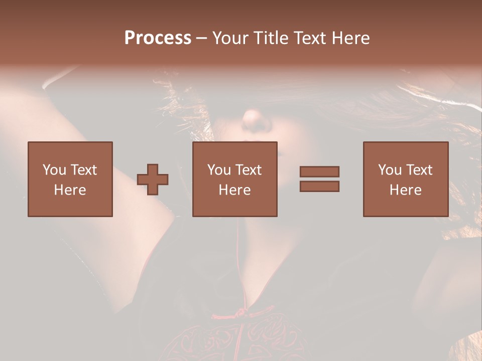 Red Glamour Brunette PowerPoint Template