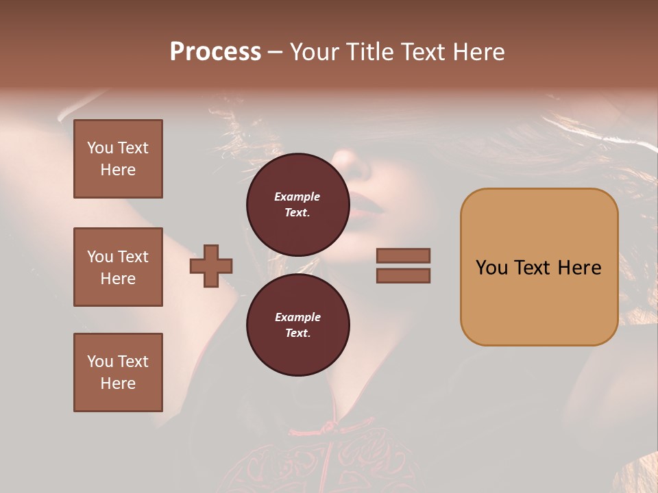 Red Glamour Brunette PowerPoint Template