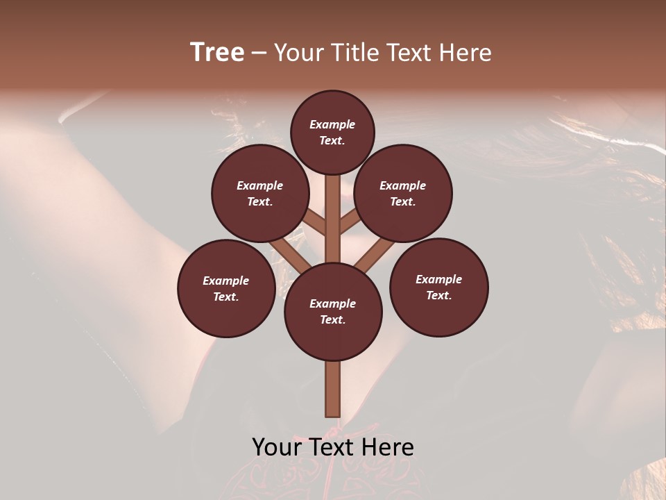 Red Glamour Brunette PowerPoint Template