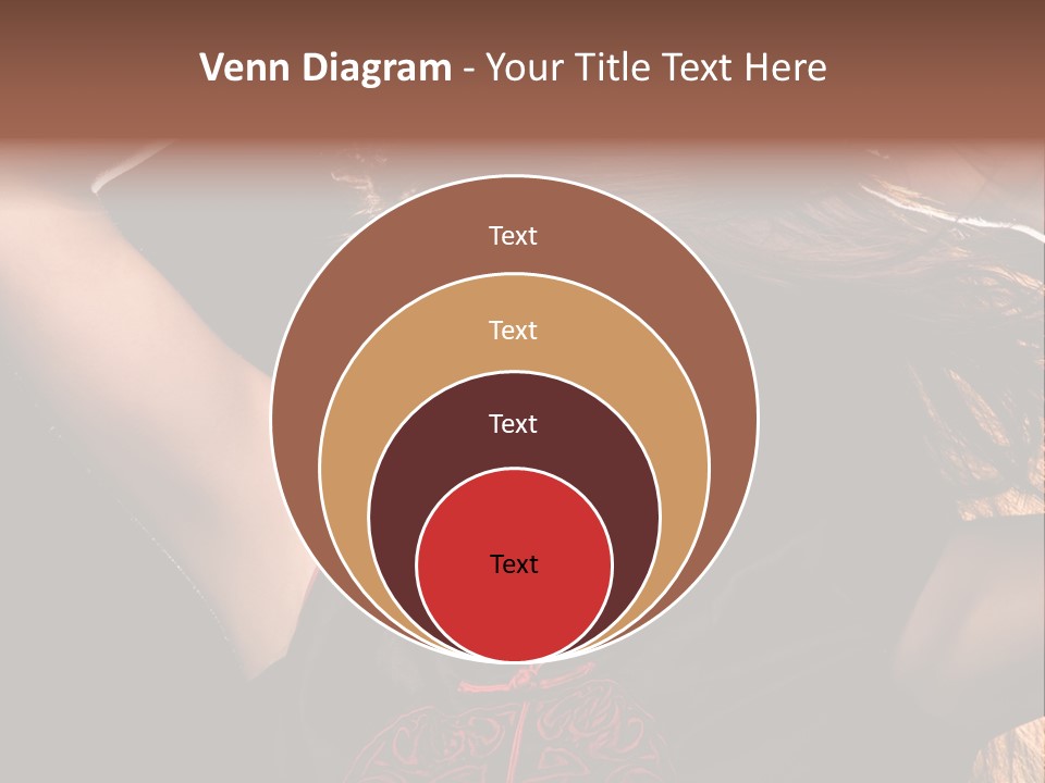 Red Glamour Brunette PowerPoint Template