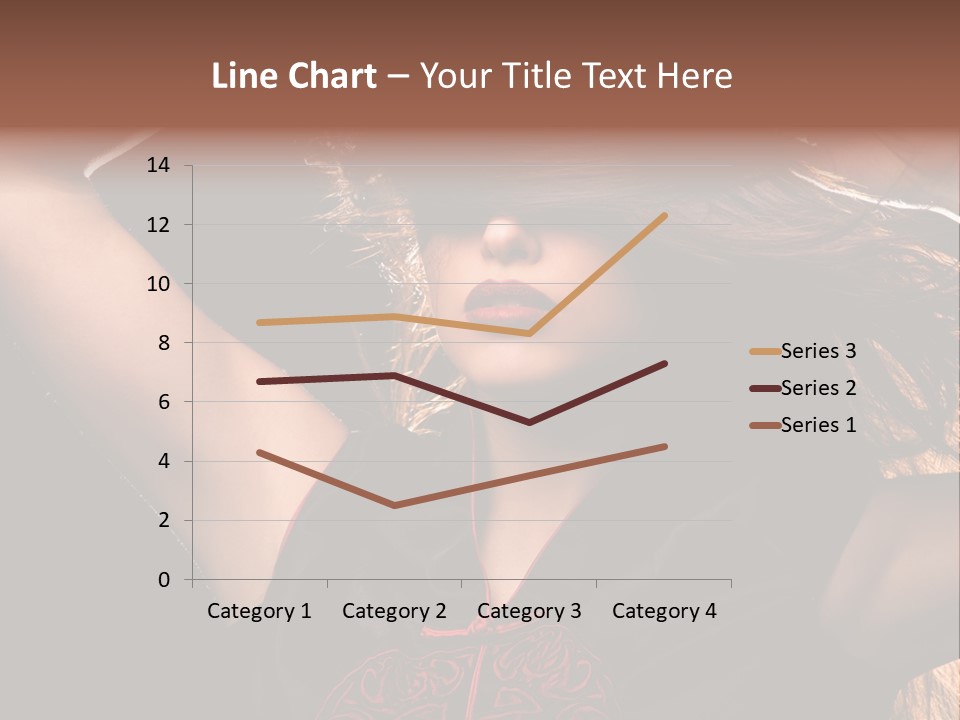 Red Glamour Brunette PowerPoint Template