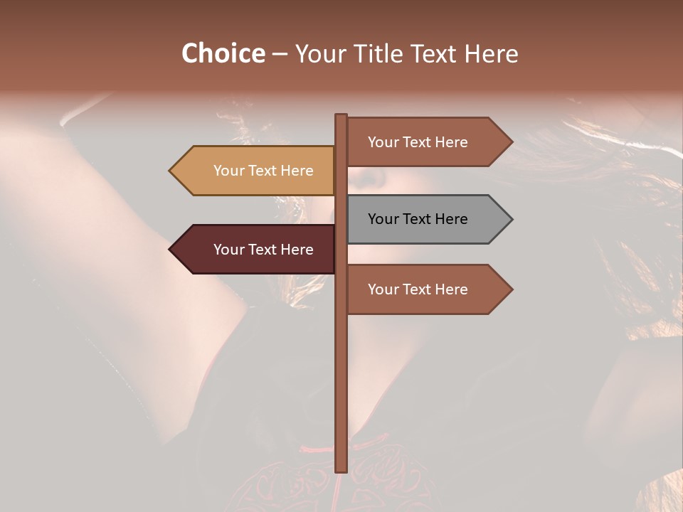 Red Glamour Brunette PowerPoint Template