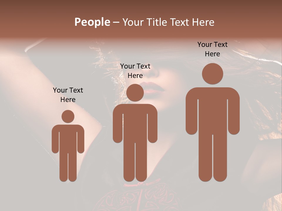 Red Glamour Brunette PowerPoint Template